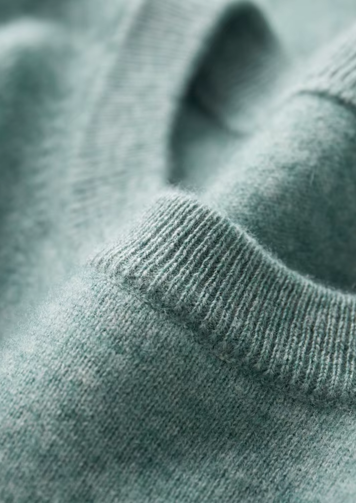 Premium Cashmere Classic Crewneck T-Shirt - Verdant Slate | Solmar