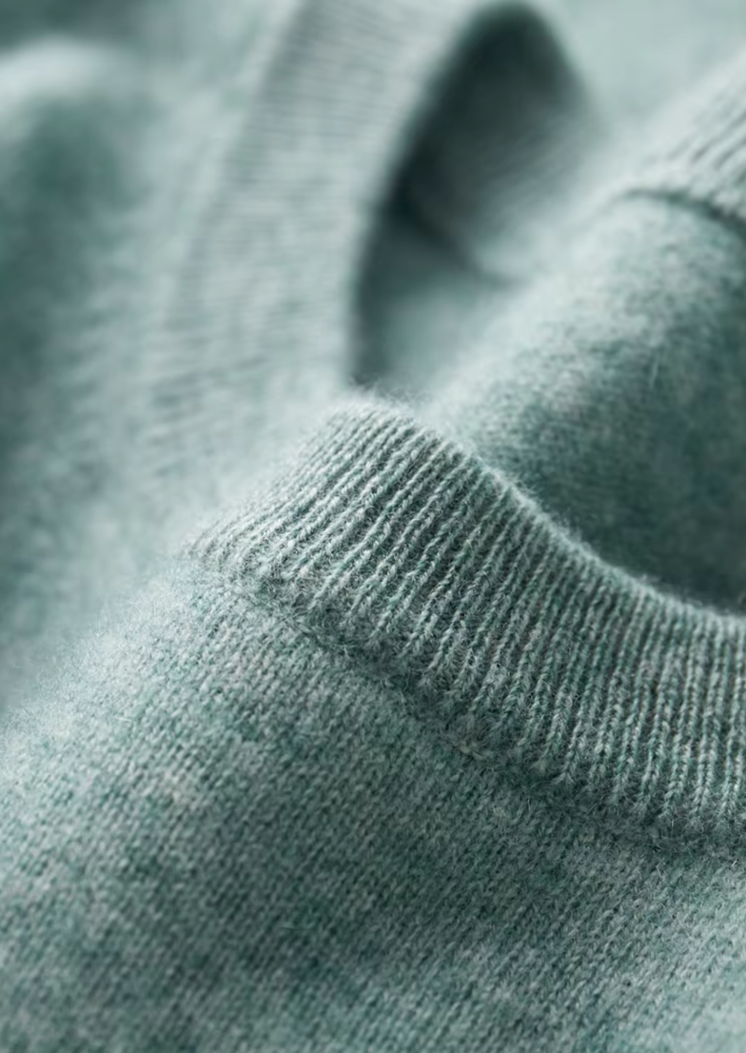 Premium Cashmere Classic Crewneck T-Shirt - Verdant Slate | Solmar