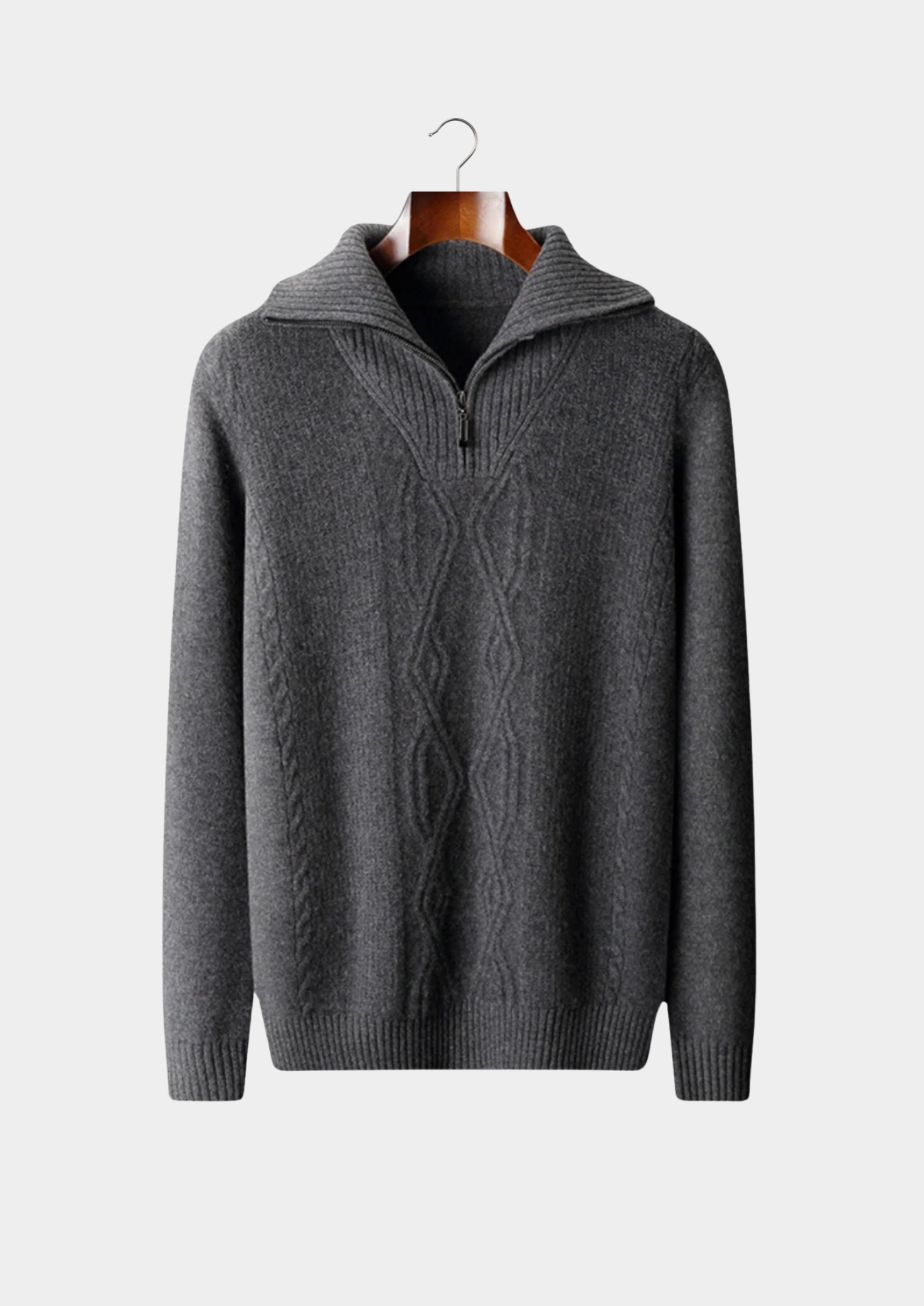 Pure Extra-Fine Merino Wool Half Zip Sweater | Solmar