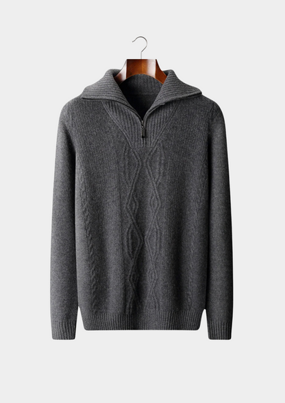 Pure Extra-Fine Merino Wool Half Zip Sweater | Solmar
