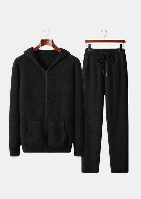Pure Extra-Fine Merino Wool Black Arvo Set | Solmar