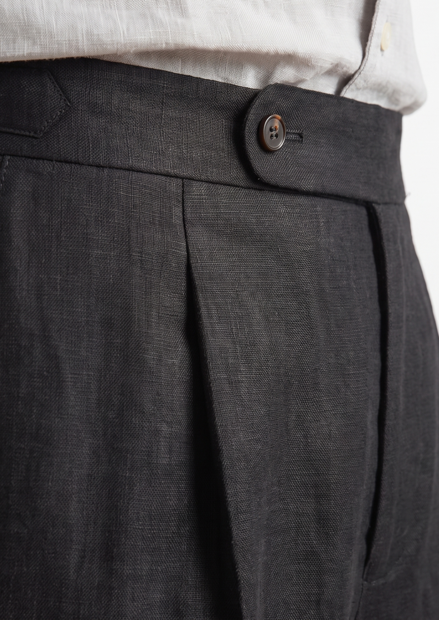 Tuscany Pleated Coastal Trousers - Black | Solmar