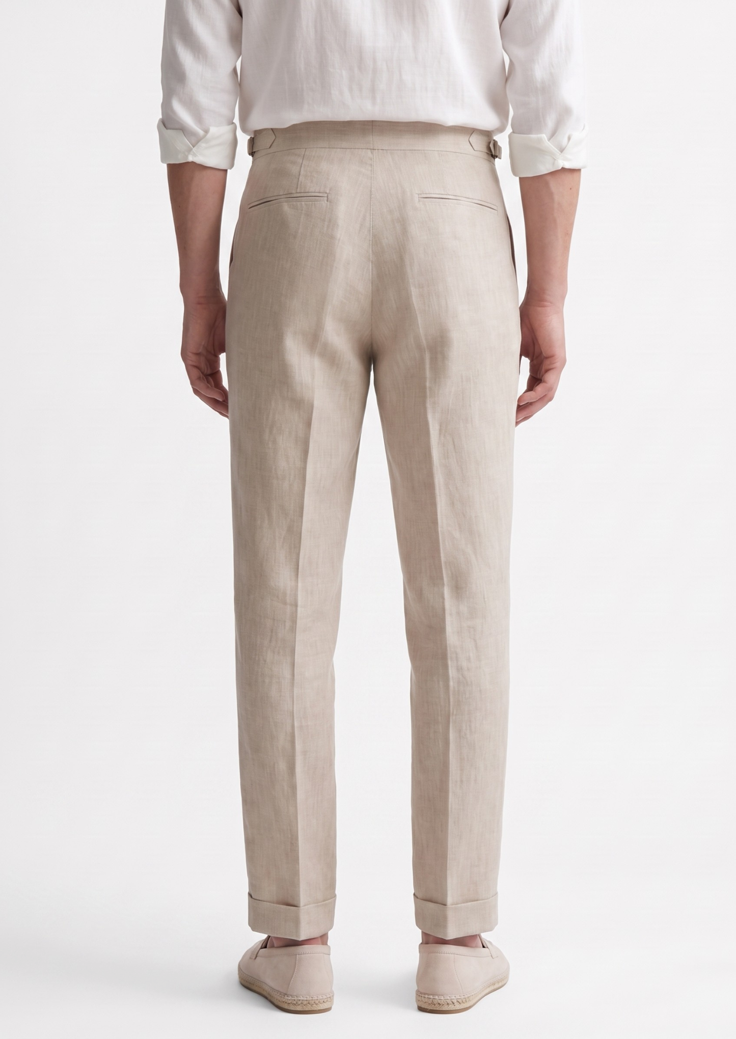 Tuscany Pleated Coastal Trousers - Ivory | Solmar