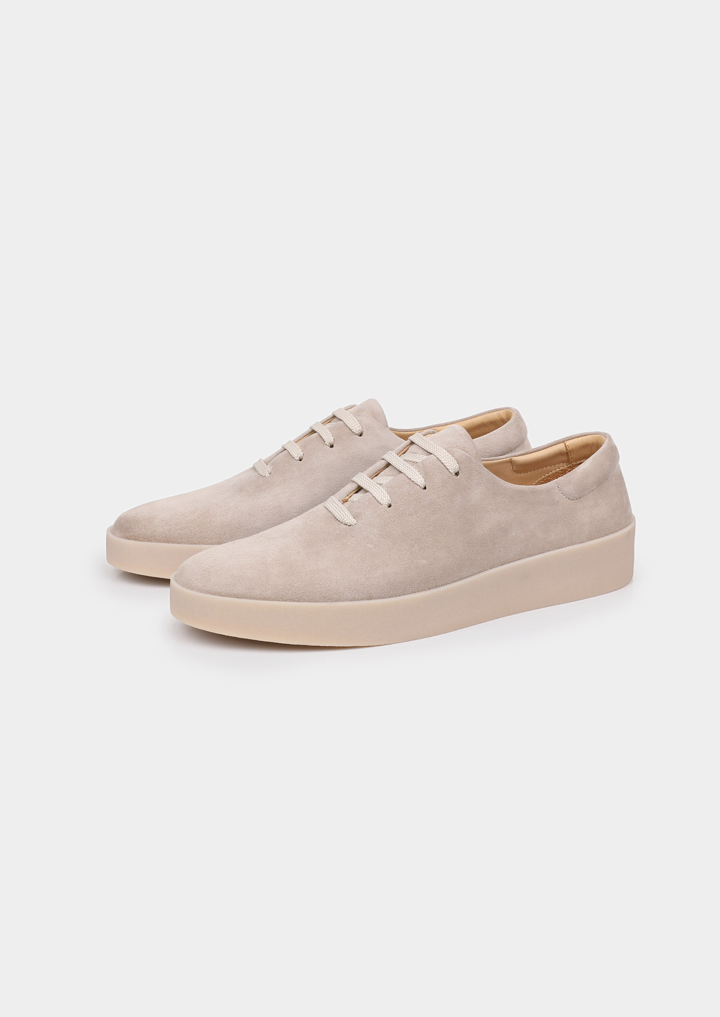 Light Gray Minimal Suede Sneakers | Solmar