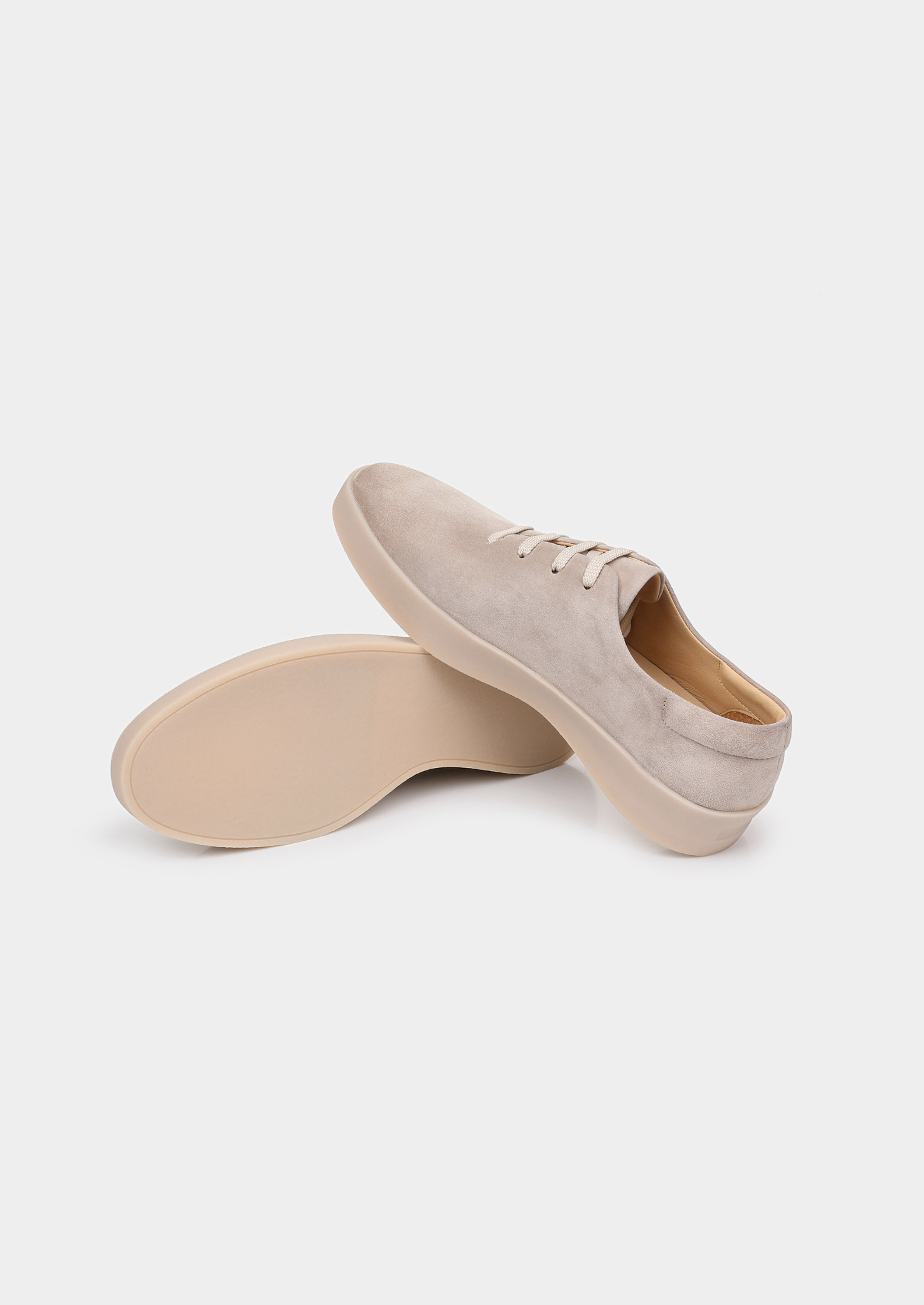 Light Gray Minimal Suede Sneakers | Solmar