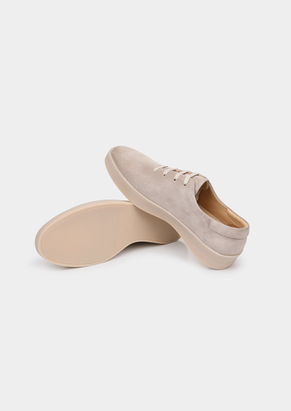 Light Gray Minimal Suede Sneakers | Solmar
