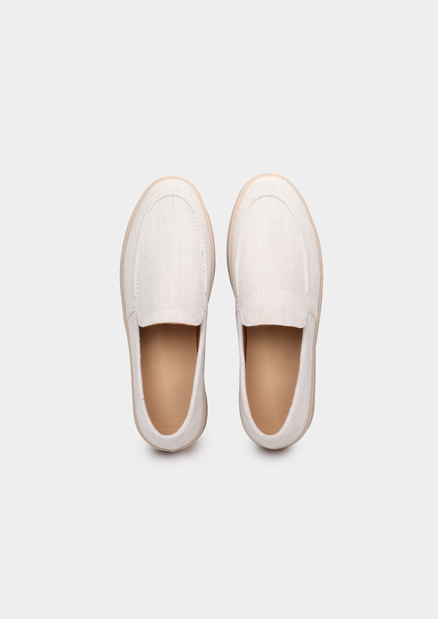 White Linen City Loafers | Solmar