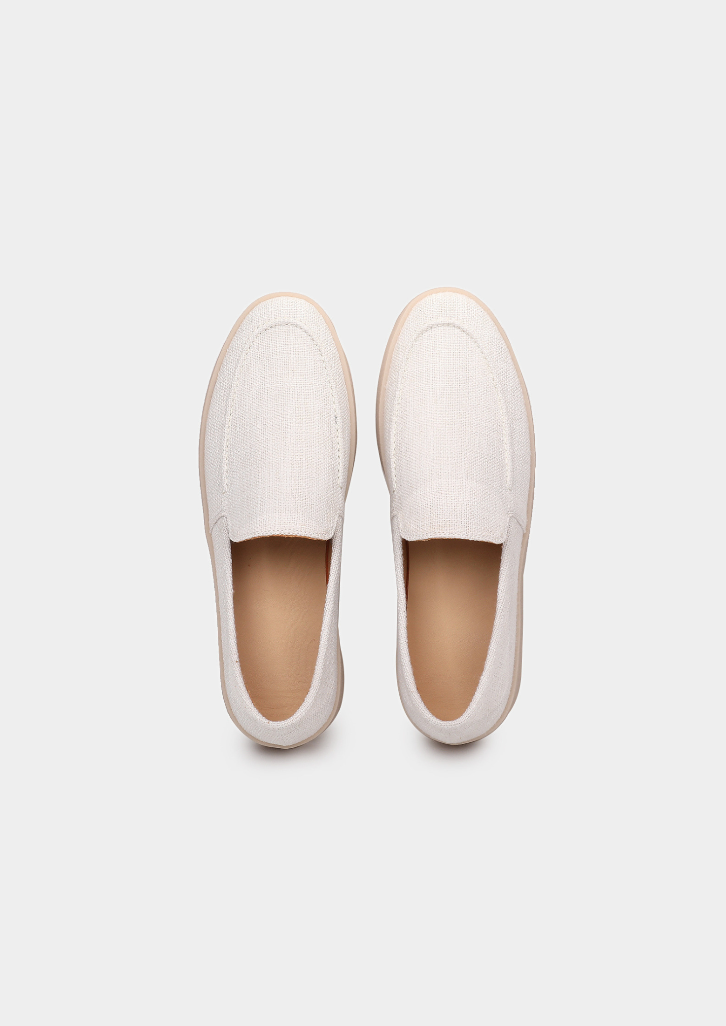 White Linen City Loafers | Solmar