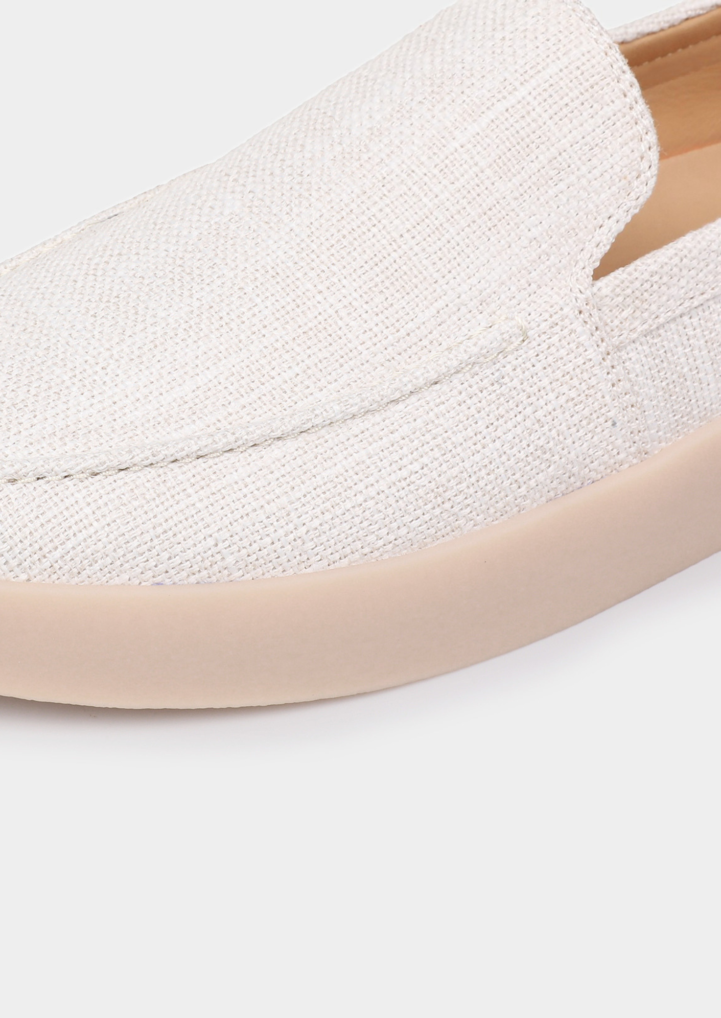 White Linen City Loafers | Solmar