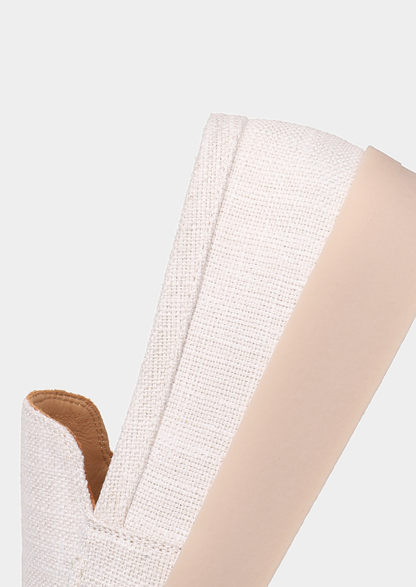 White Linen City Loafers | Solmar