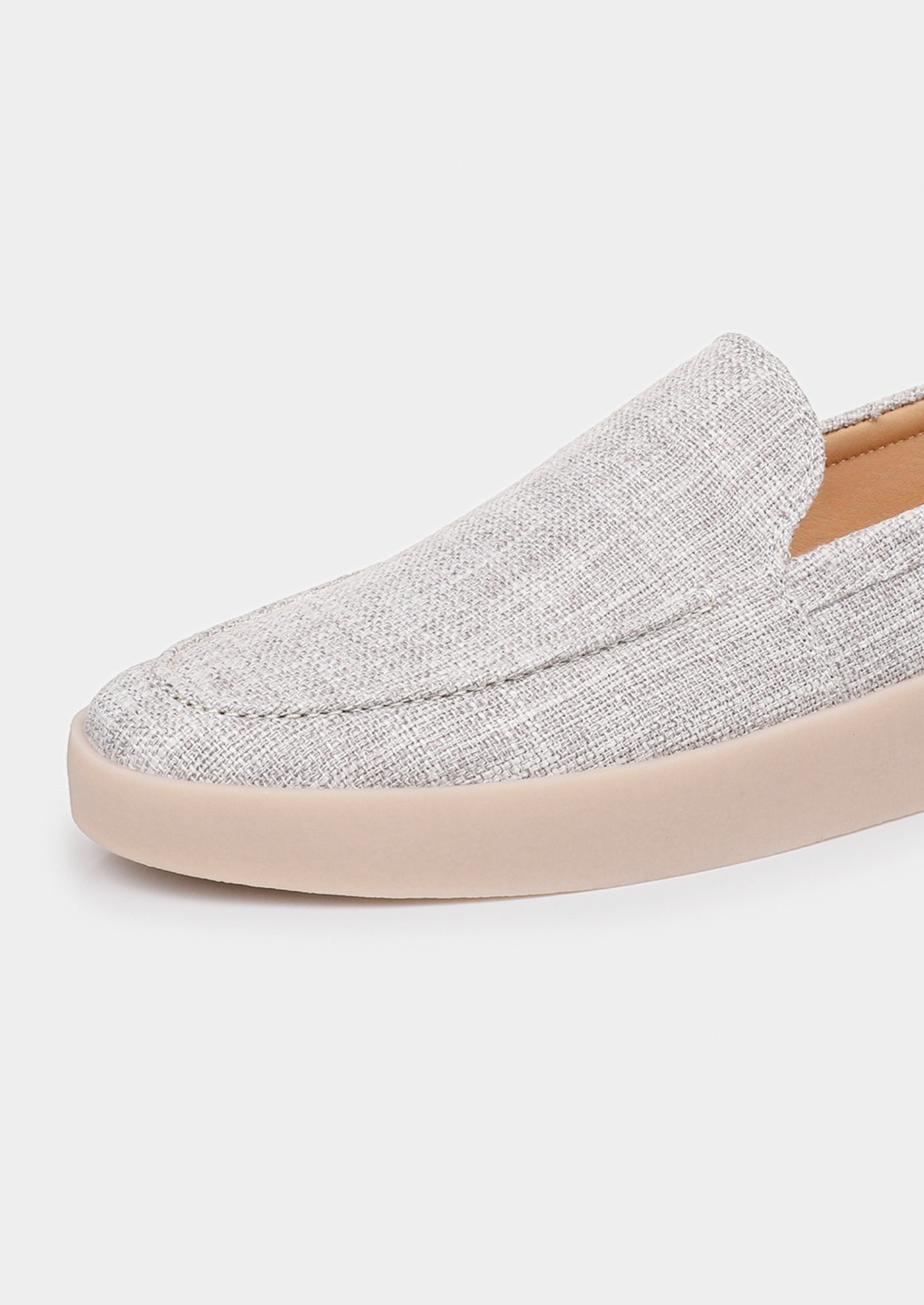 Gray Linen City Loafers | Solmar