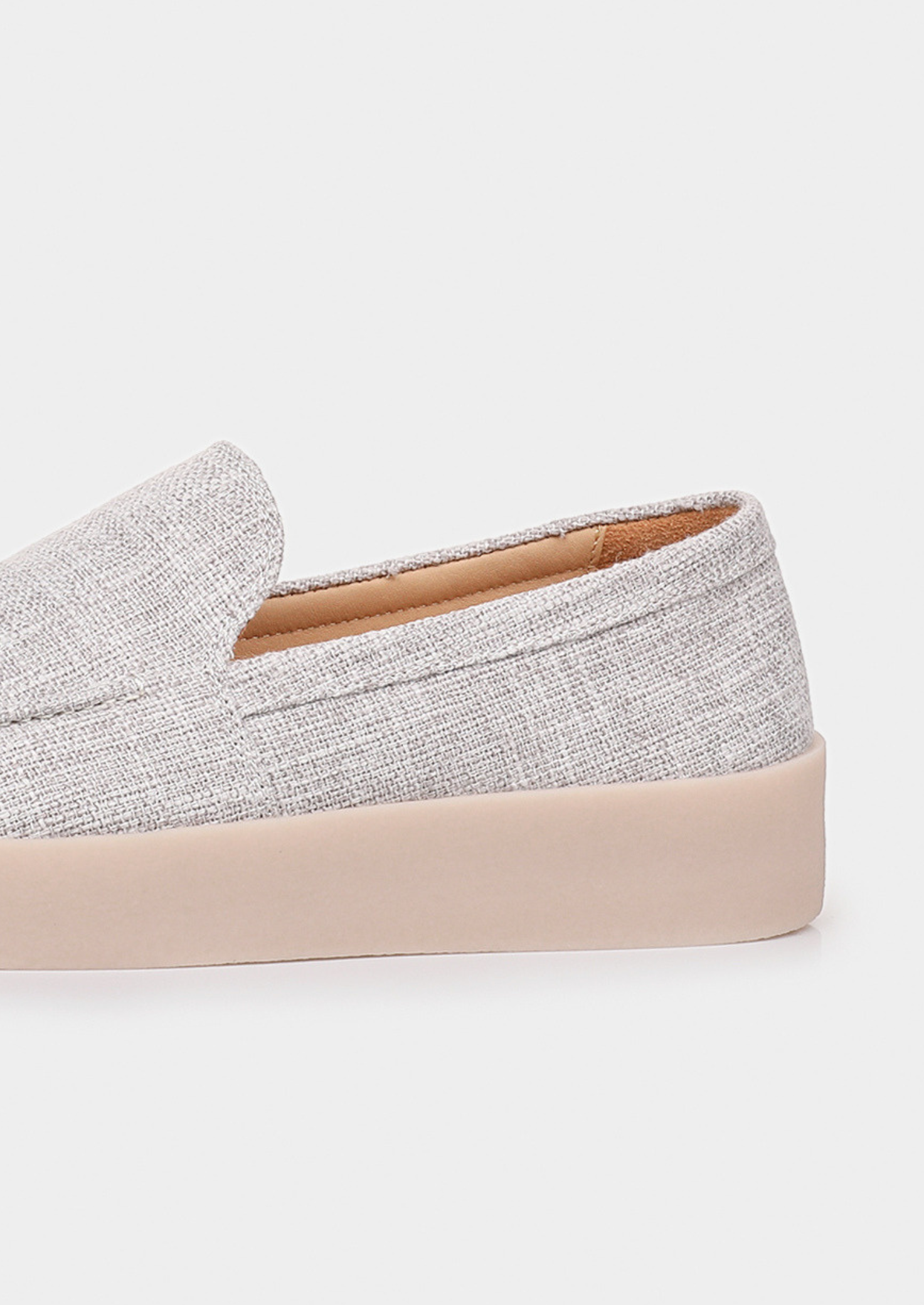 Gray Linen City Loafers | Solmar