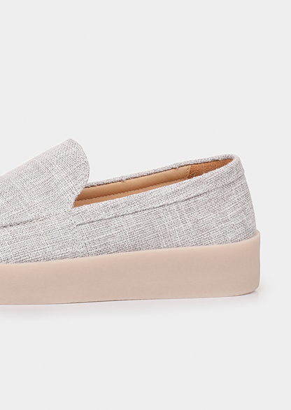 Gray Linen City Loafers | Solmar
