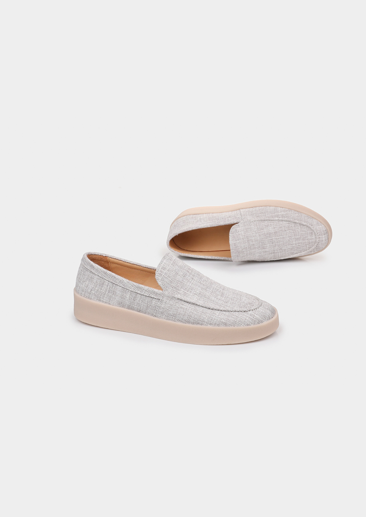 Gray Linen City Loafers | Solmar