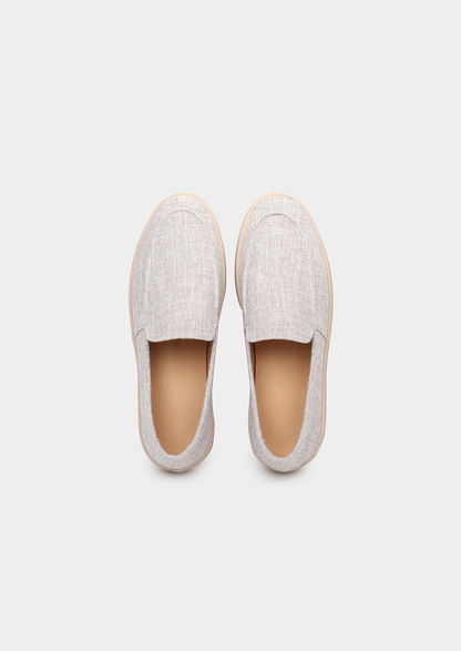 Gray Linen City Loafers | Solmar