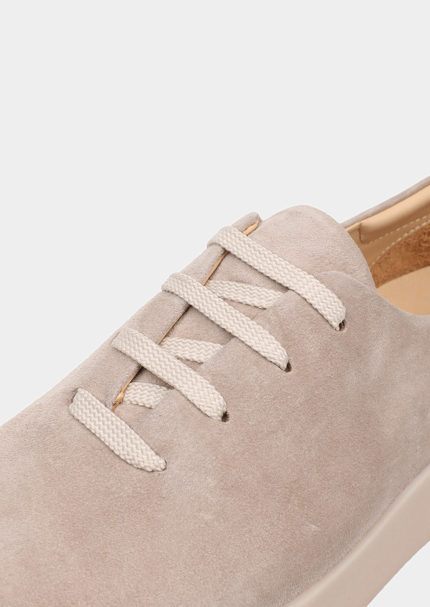 Light Gray Minimal Suede Sneakers | Solmar