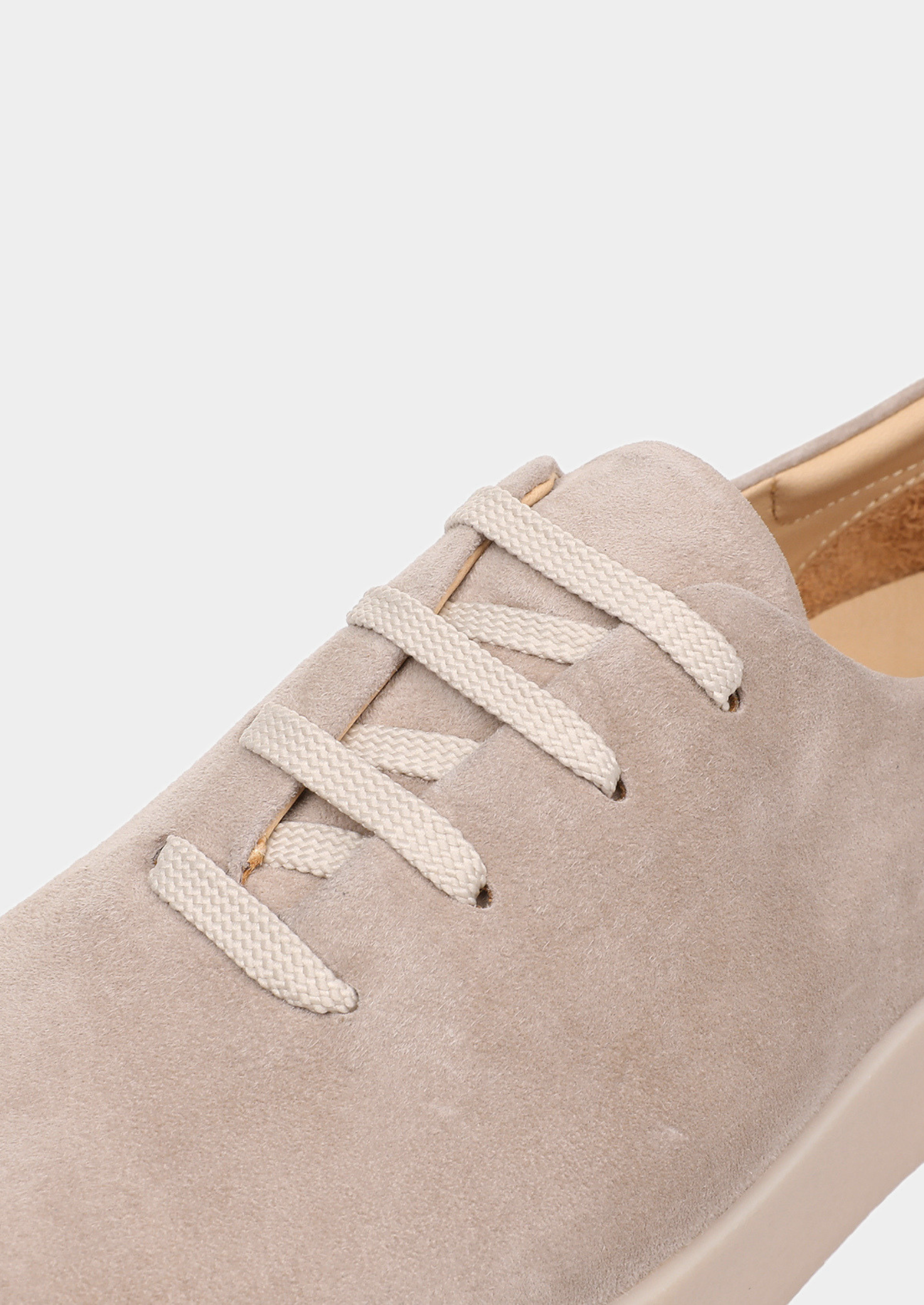 Light Gray Minimal Suede Sneakers | Solmar