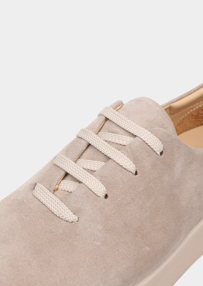 Light Gray Minimal Suede Sneakers | Solmar