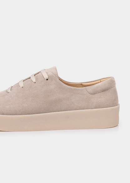 Light Gray Minimal Suede Sneakers | Solmar