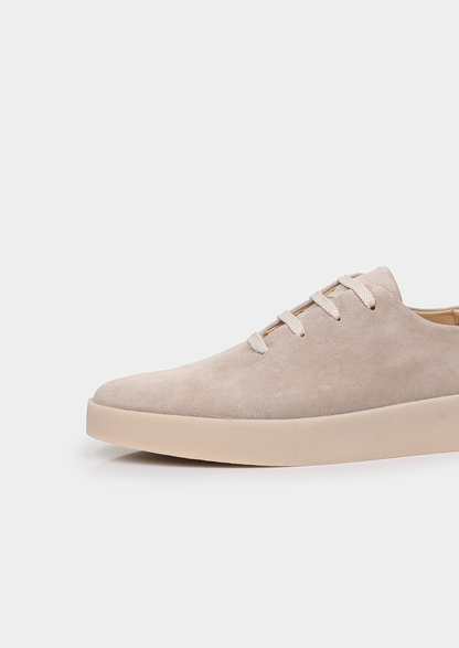 Light Gray Minimal Suede Sneakers | Solmar