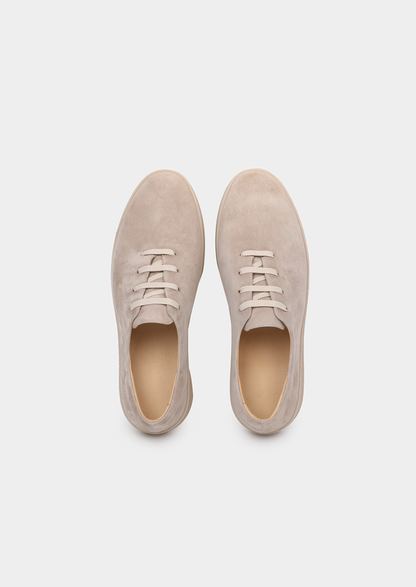 Light Gray Minimal Suede Sneakers | Solmar