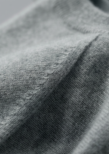 Premium Cashmere Classic Crewneck T-Shirt - Shadow Flint | Solmar
