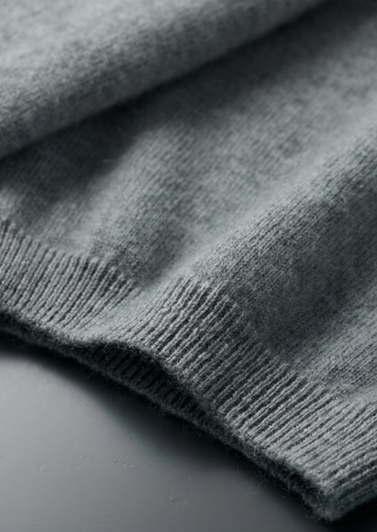 Premium Cashmere Classic Crewneck T-Shirt - Shadow Flint | Solmar