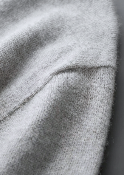 Premium Cashmere Classic Crewneck T-Shirt - Light Gray | Solmar