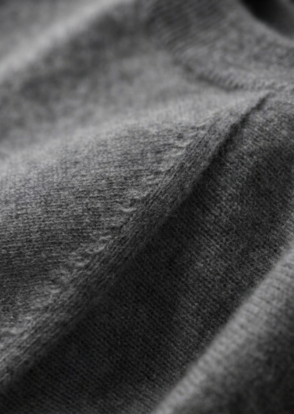 Premium Cashmere Classic Crewneck T-Shirt - Dark Gray | Solmar