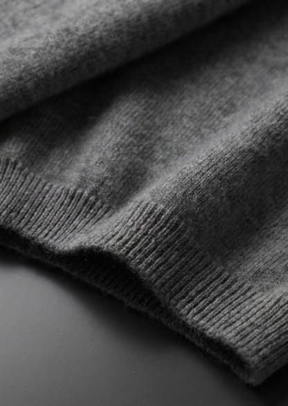 Premium Cashmere Classic Crewneck T-Shirt - Dark Gray | Solmar