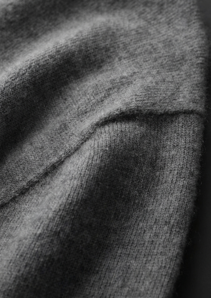 Premium Cashmere Classic Crewneck T-Shirt - Dark Gray | Solmar