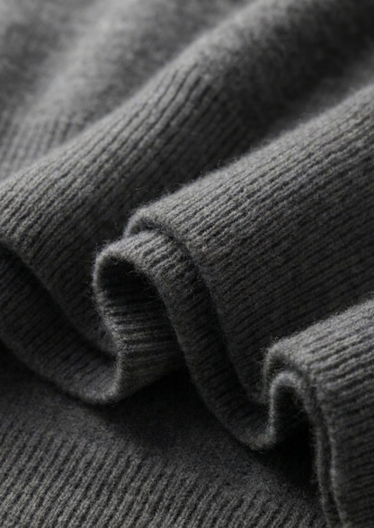 Premium Cashmere Classic Crewneck T-Shirt - Dark Gray | Solmar