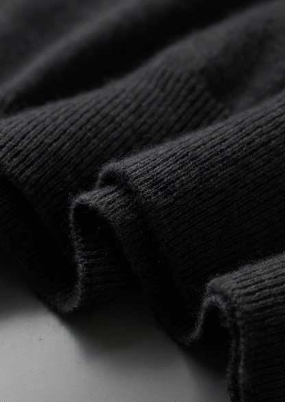 Premium Cashmere Classic Crewneck T-Shirt - Black | Solmar