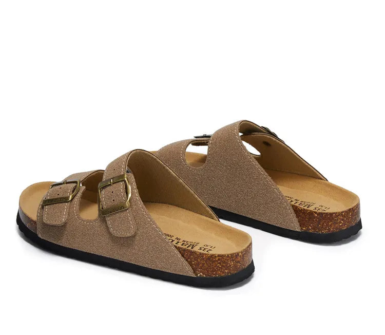 Maibulun Suede Arizona Sandals - Sand | Solmar
