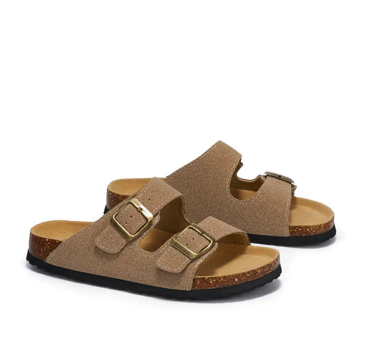 Maibulun Suede Arizona Sandals - Sand | Solmar