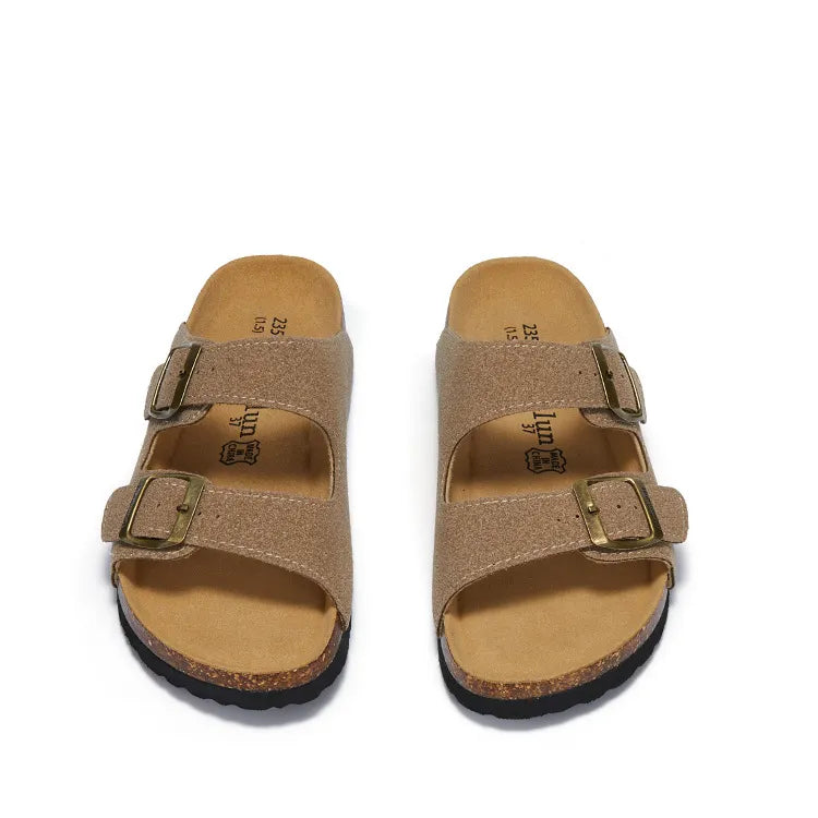Maibulun Suede Arizona Sandals - Sand | Solmar