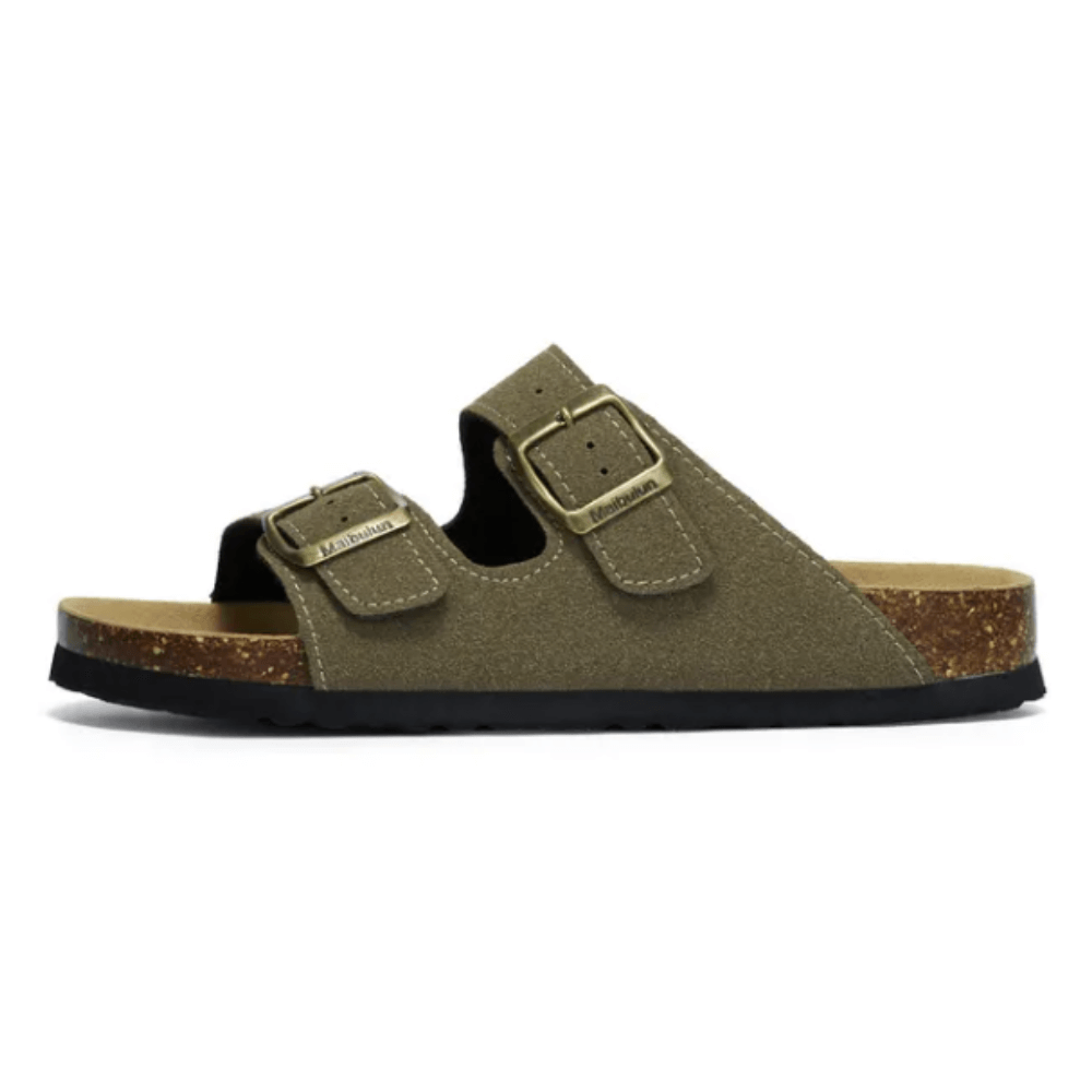 Maibulun Suede Arizona Sandals - Moss Green | Solmar