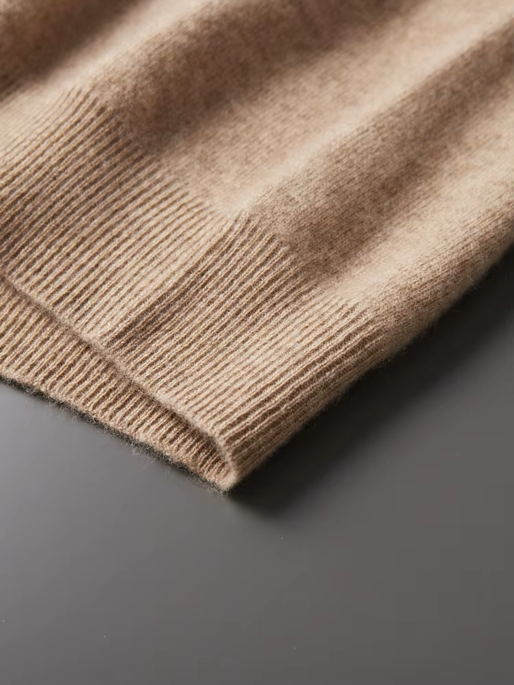 Pure Extra-Fine Merino Wool Beige Leisure Hoodie | Solmar