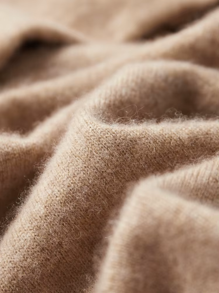 Pure Extra-Fine Merino Wool Beige Leisure Hoodie | Solmar