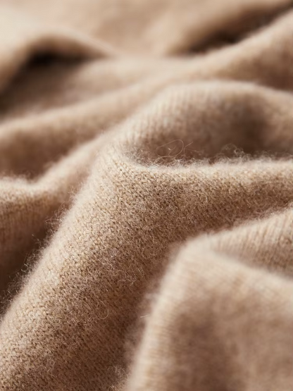 Pure Extra-Fine Merino Wool Beige Leisure Hoodie | Solmar