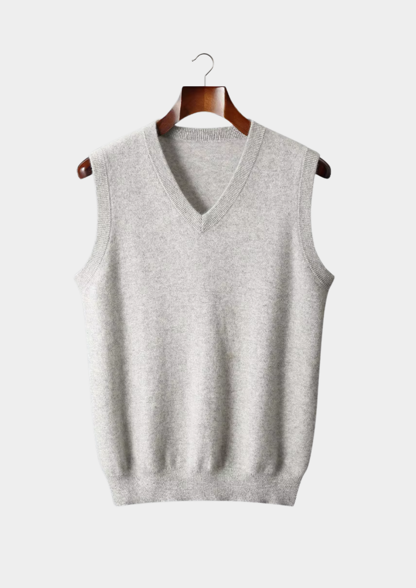 Pure Extra-Fine Merino Wool V-Neck Vest | Solmar