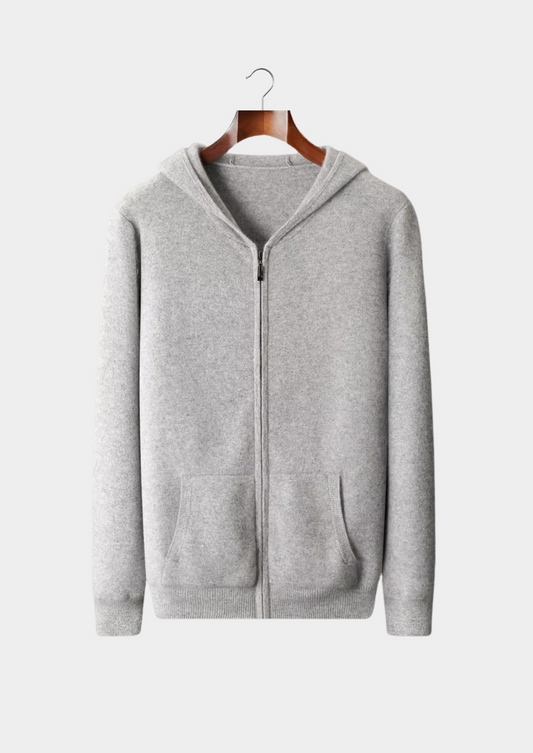 Pure Extra-Fine Merino Wool Zipper Hoodie | Solmar
