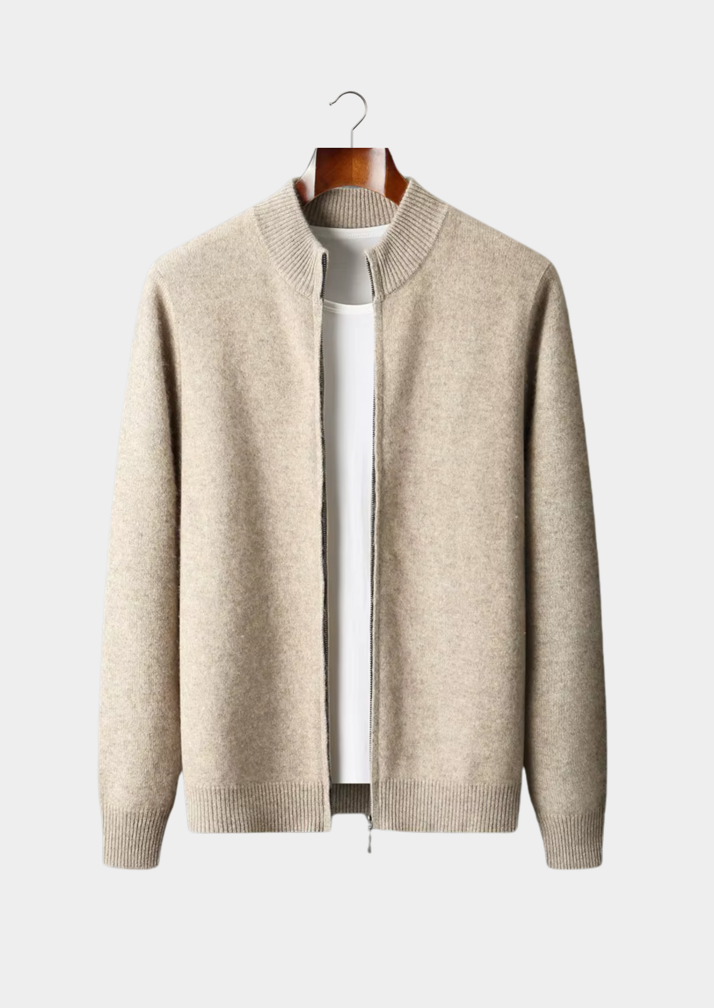 Pure Extra-Fine Merino Wool Zipper Cardigan | Solmar