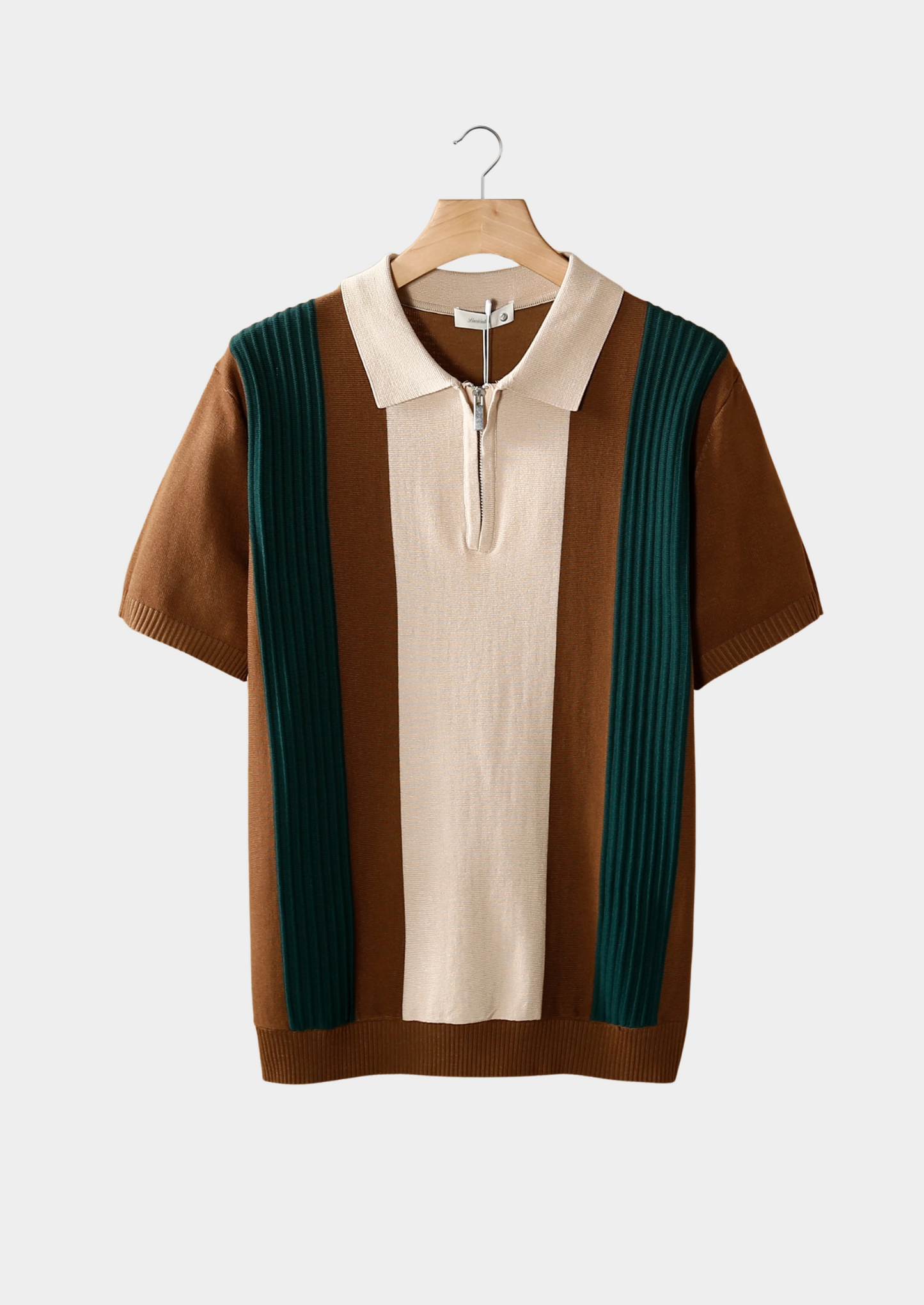 Brown Resort Zipper Polo | Solmar