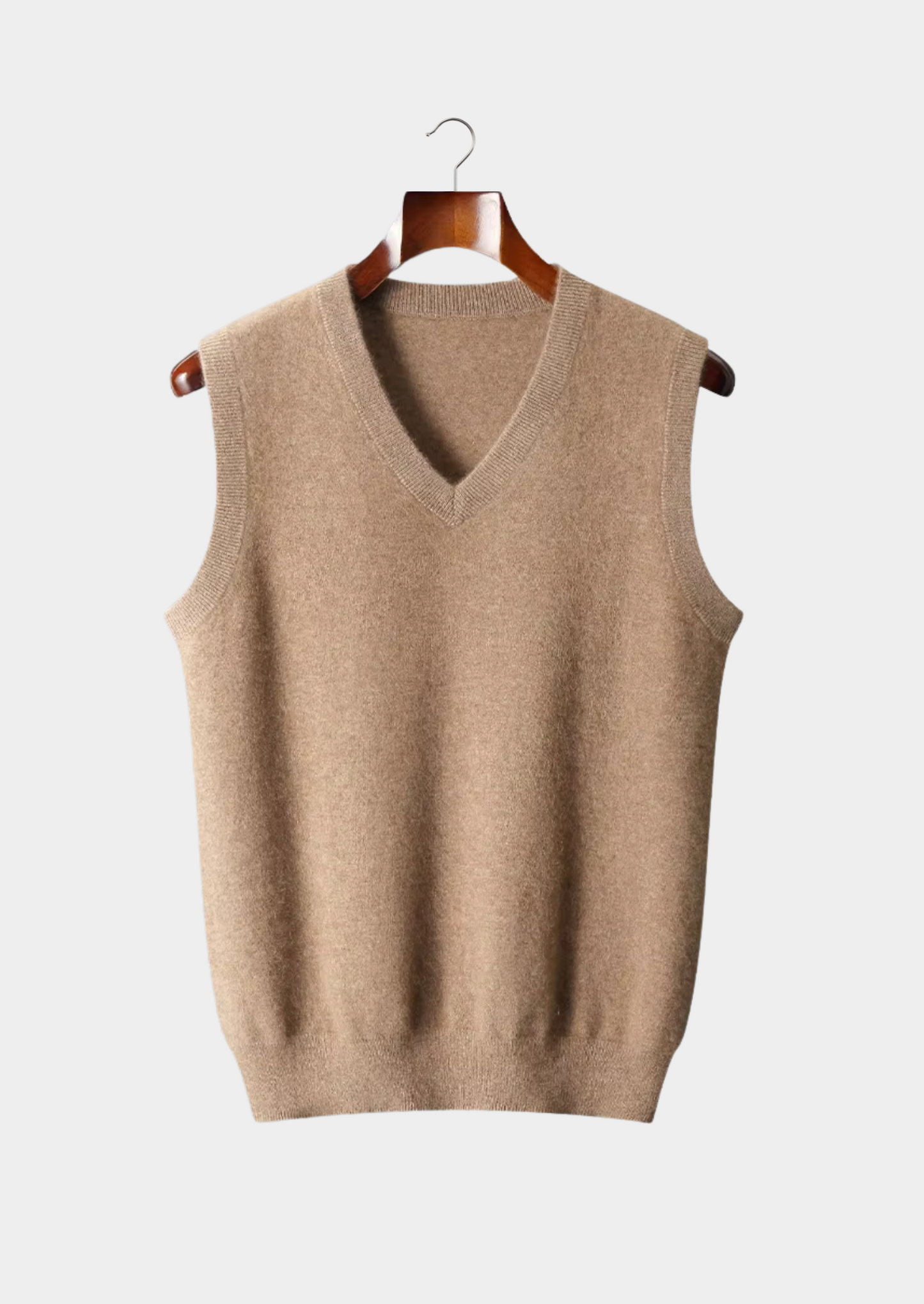 Pure Extra-Fine Merino Wool V-Neck Vest | Solmar