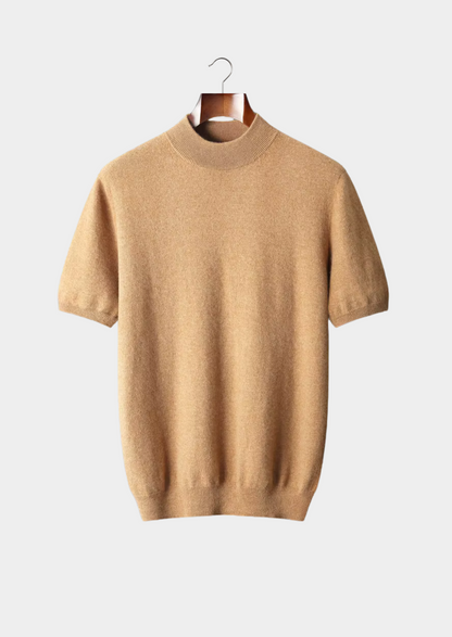 Camiseta de Cuello Semi Alto de Cachemira Premium
