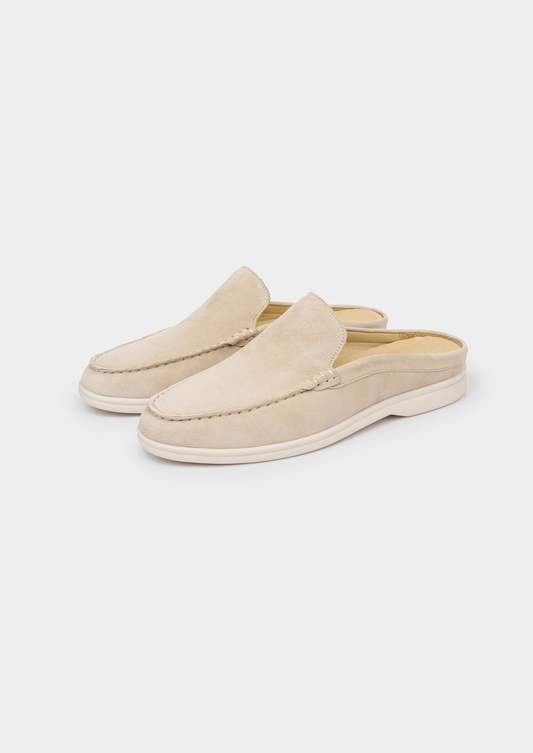 Ivory Marina Suede Slipper | Solmar