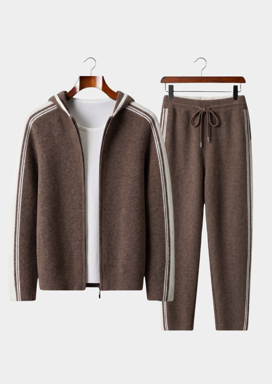 Pure Extra-Fine Merino Wool Dark Mocha Damien Set | Solmar