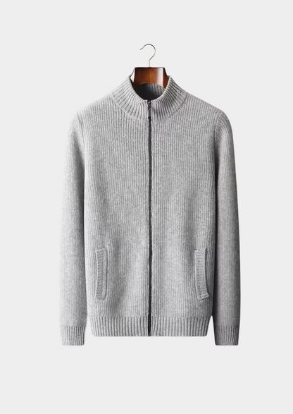 Pure Extra-Fine Merino Wool Ribbed Cardigan | Solmar