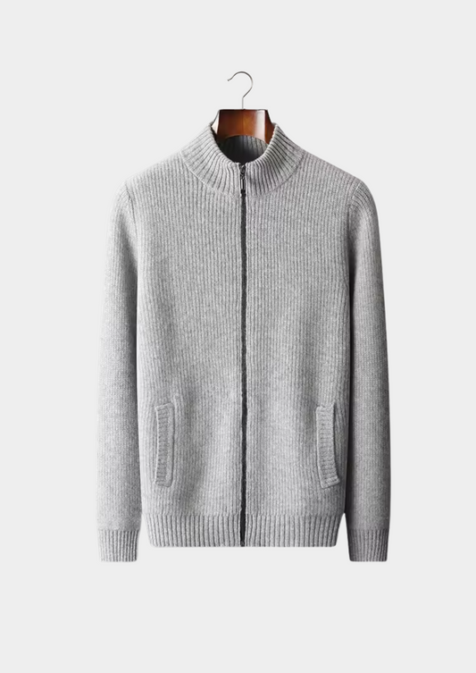 Pure Extra-Fine Merino Wool Ribbed Cardigan | Solmar